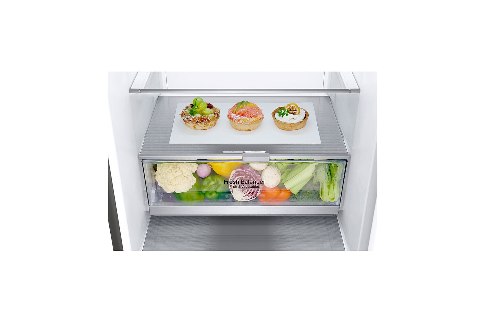 LG Altijd zuinig | D | Door Cooling+ | 384L inhoud | Total no frost | Linear Compressor | Groter koel & vriesvak | 36dB – Stilste koelkast, GBB72PZEXN