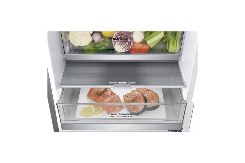 LG Altijd zuinig | D | Door Cooling+ | 384L inhoud | Total no frost | Linear Compressor | Groter koel & vriesvak | 36dB – Stilste koelkast, GBB72STCXN