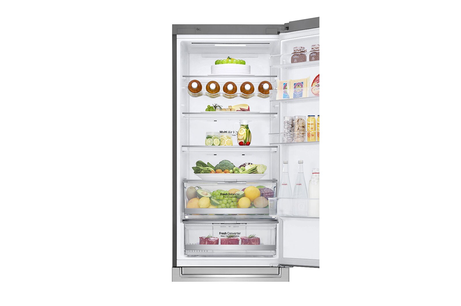 LG Altijd zuinig | D | Door Cooling+ | 384L inhoud | Total no frost | Linear Compressor | Groter koel & vriesvak | 36dB – Stilste koelkast, GBB72STCXN