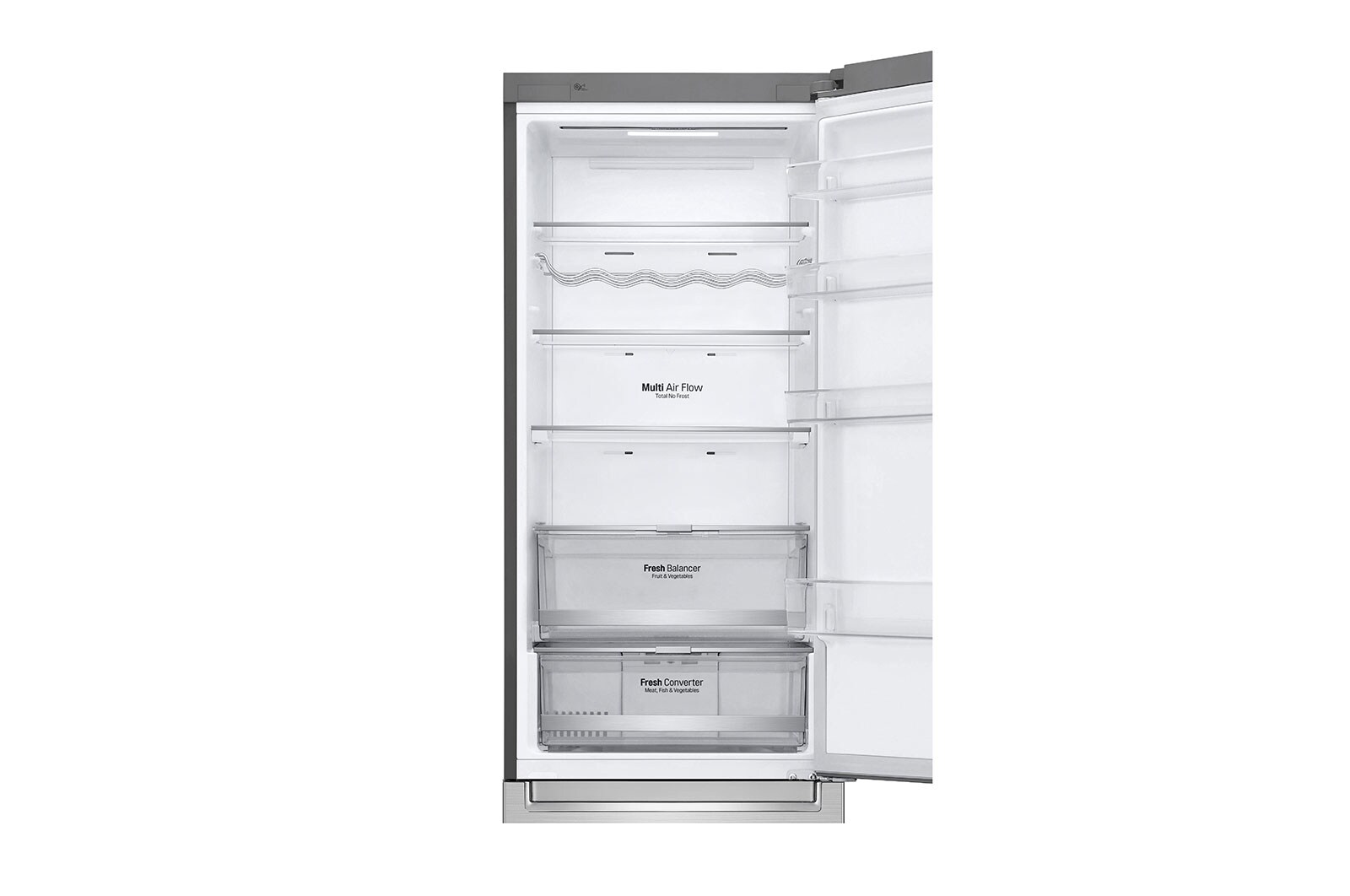 LG Altijd zuinig | D | Door Cooling+ | 384L inhoud | Total no frost | Linear Compressor | Groter koel & vriesvak | 36dB – Stilste koelkast, GBB72STCXN
