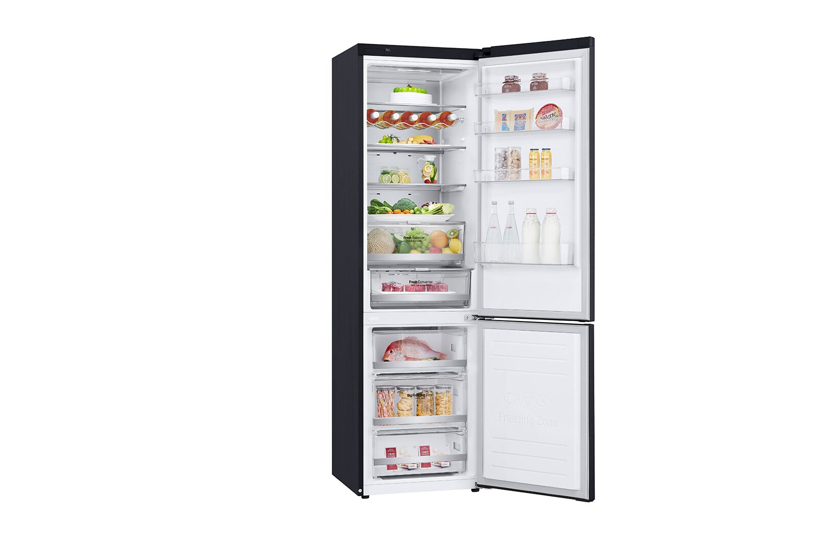 LG Altijd zuinig | D | Door Cooling+ | 384L inhoud | Total no frost | Linear Compressor | Groter koel & vriesvak | 36dB – Stilste koelkast, GBB92MCAXP