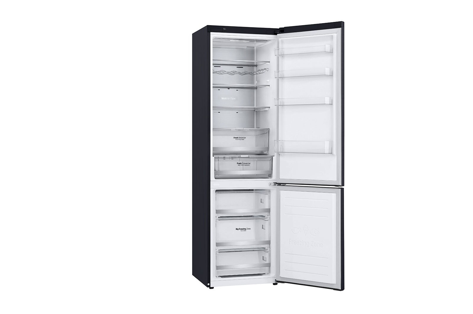 LG Altijd zuinig | D | Door Cooling+ | 384L inhoud | Total no frost | Linear Compressor | Groter koel & vriesvak | 36dB – Stilste koelkast, GBB92MCAXP