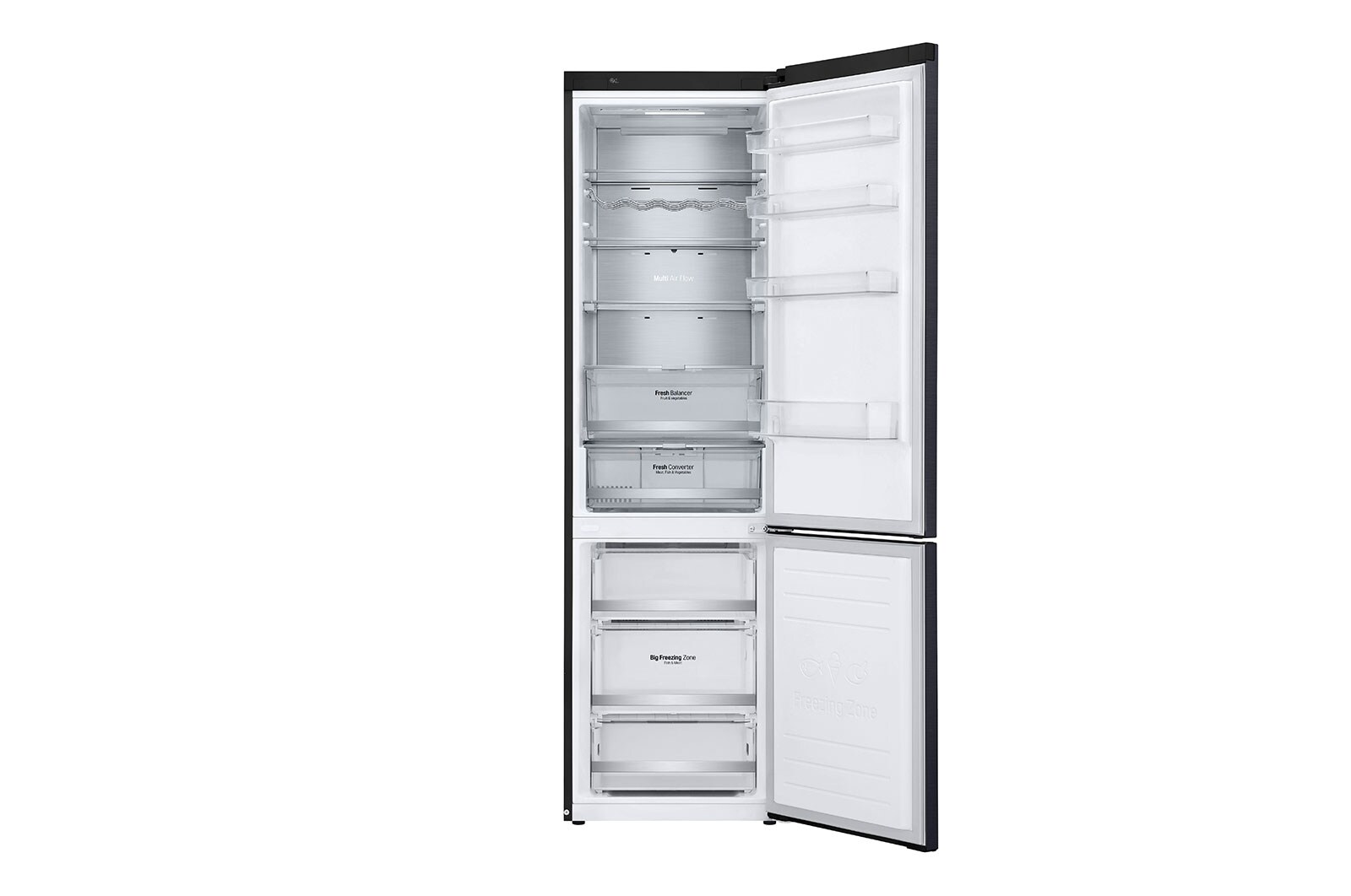 LG Altijd zuinig | D | Door Cooling+ | 384L inhoud | Total no frost | Linear Compressor | Groter koel & vriesvak | 36dB – Stilste koelkast, GBB92MCAXP