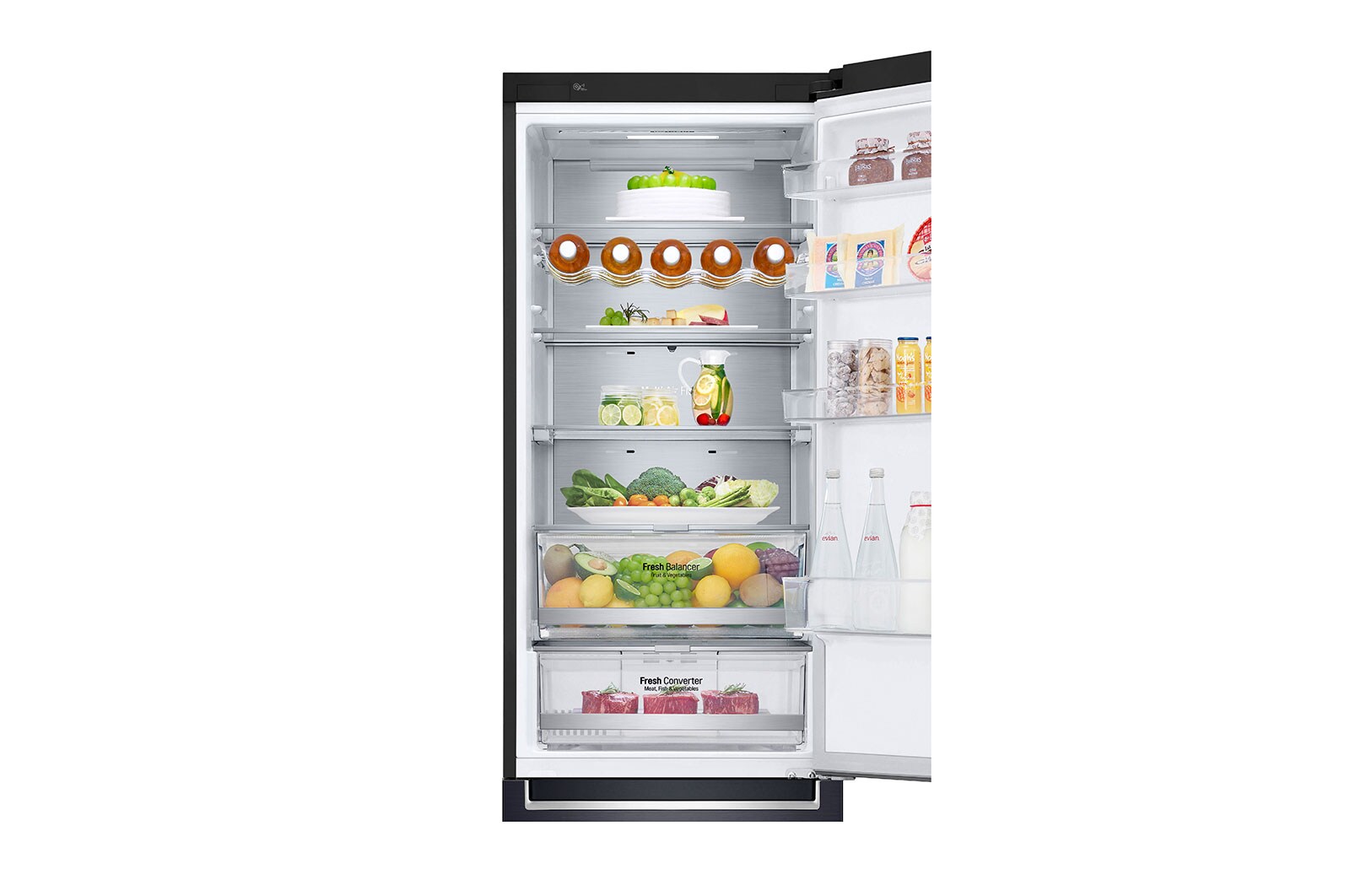 LG Altijd zuinig | D | Door Cooling+ | 384L inhoud | Total no frost | Linear Compressor | Groter koel & vriesvak | 36dB – Stilste koelkast, GBB92MCAXP