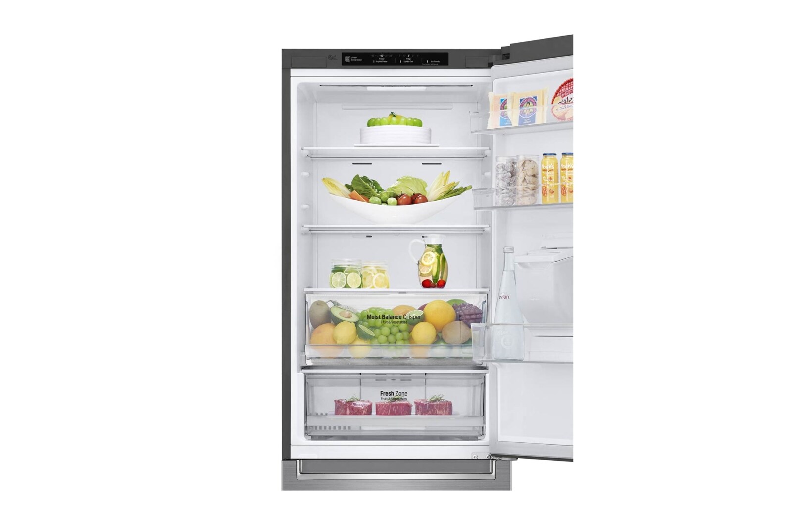 LG Altijd zuinig | E | Door Cooling+ | Total no frost | Linear Compressor | Groter koel & vriesvak | 36dB – Stilste koelkast, GBF61PZJZN