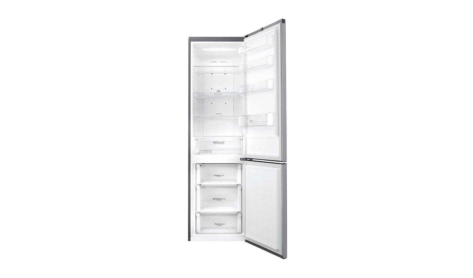 LG Altijd zuinig | Multi-Air Flow | Total no frost | Linear compressor | FRESH Converter | Groter vriesvak, GBP20DSQFS