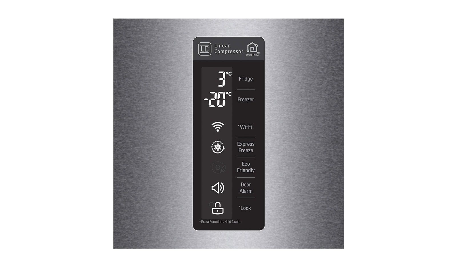 LG Altijd zuinig | Multi-Air Flow | Total no frost | Linear compressor | FRESH Converter | Groter vriesvak, GBP20DSQFS