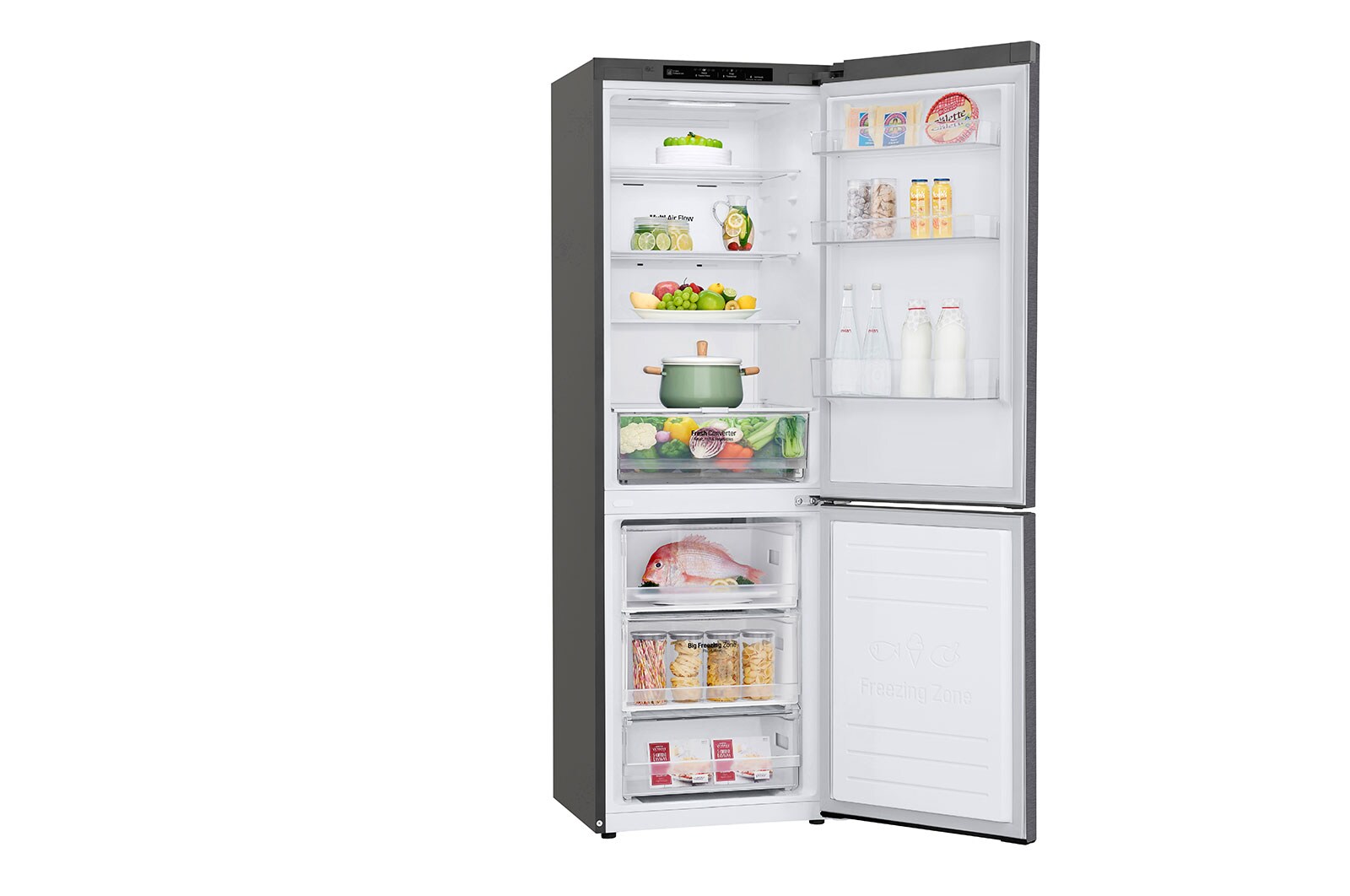 LG Door Cooling+ | 341L inhoud | Total no frost | Linear Compressor | Groter koel & vriesvak | 36dB – Stilste koelkast, GBP61DSPFN
