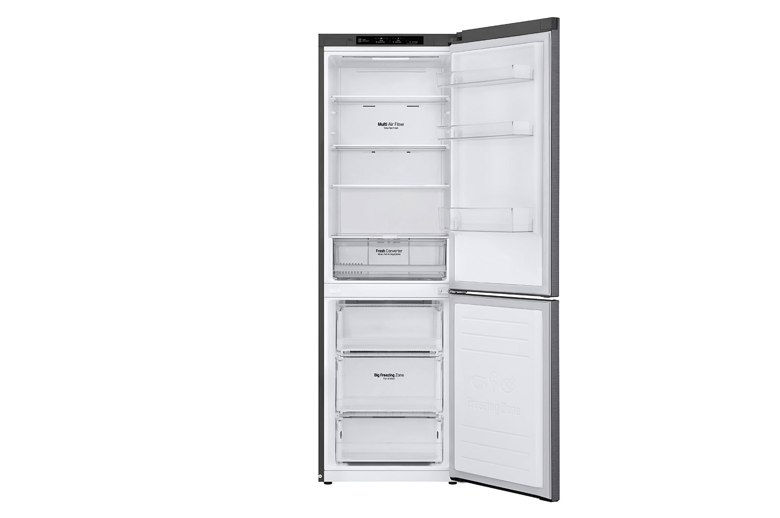 LG Door Cooling+ | 341L inhoud | Total no frost | Linear Compressor | Groter koel & vriesvak | 36dB – Stilste koelkast, GBP61DSPFN