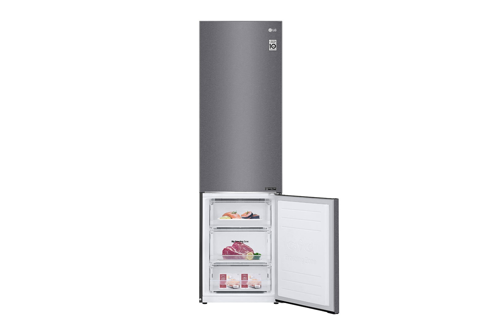 LG Altijd zuinig | D | Door Cooling+ | 384L inhoud | Total no frost | Inverter Linear Compressor | Groter koel & vriesvak | 36dB – Stilste koelkast, GBP62DSNFN