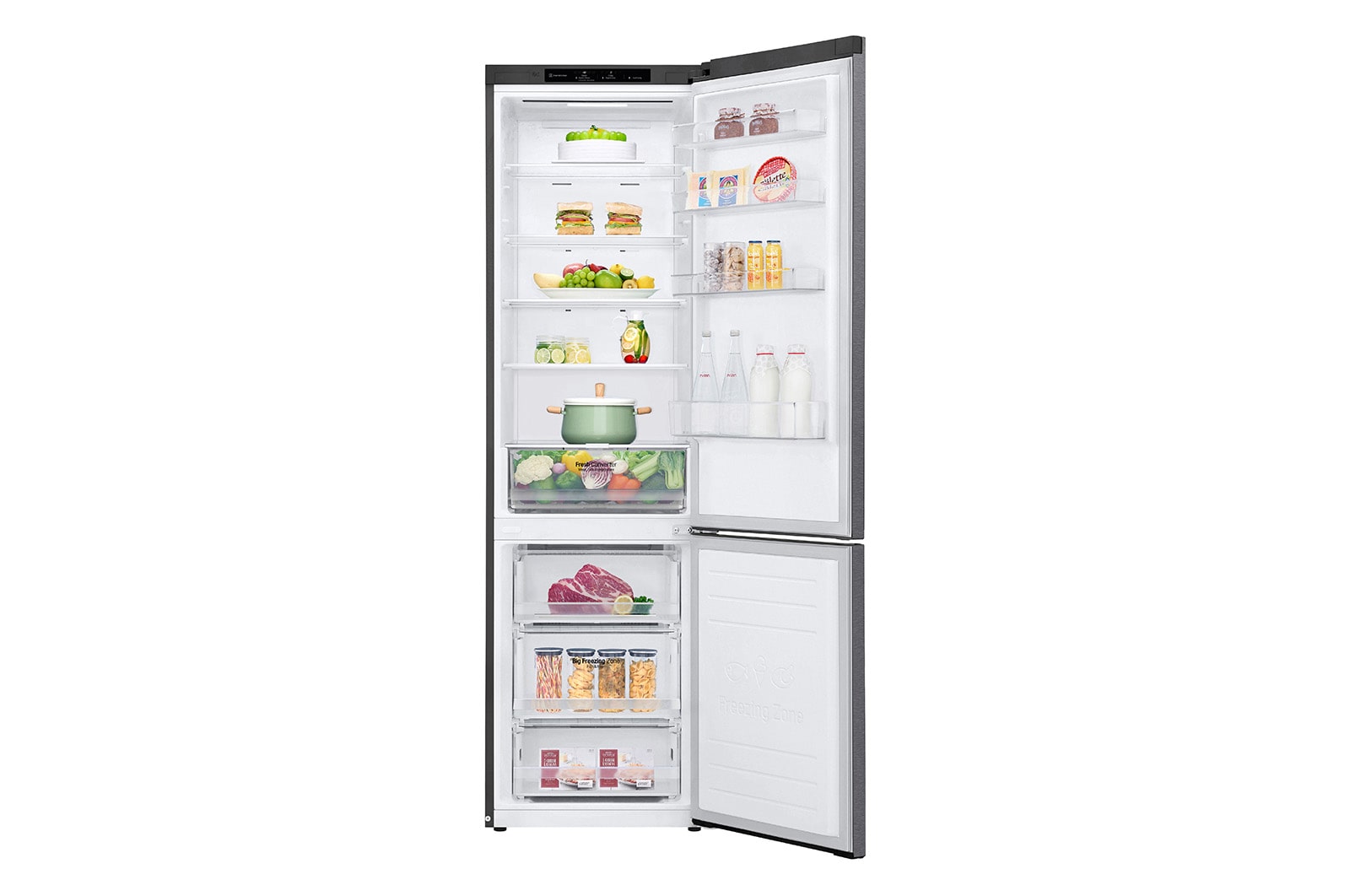 LG Altijd zuinig | D | Door Cooling+ | 384L inhoud | Total no frost | Inverter Linear Compressor | Groter koel & vriesvak | 36dB – Stilste koelkast, GBP62DSSFR