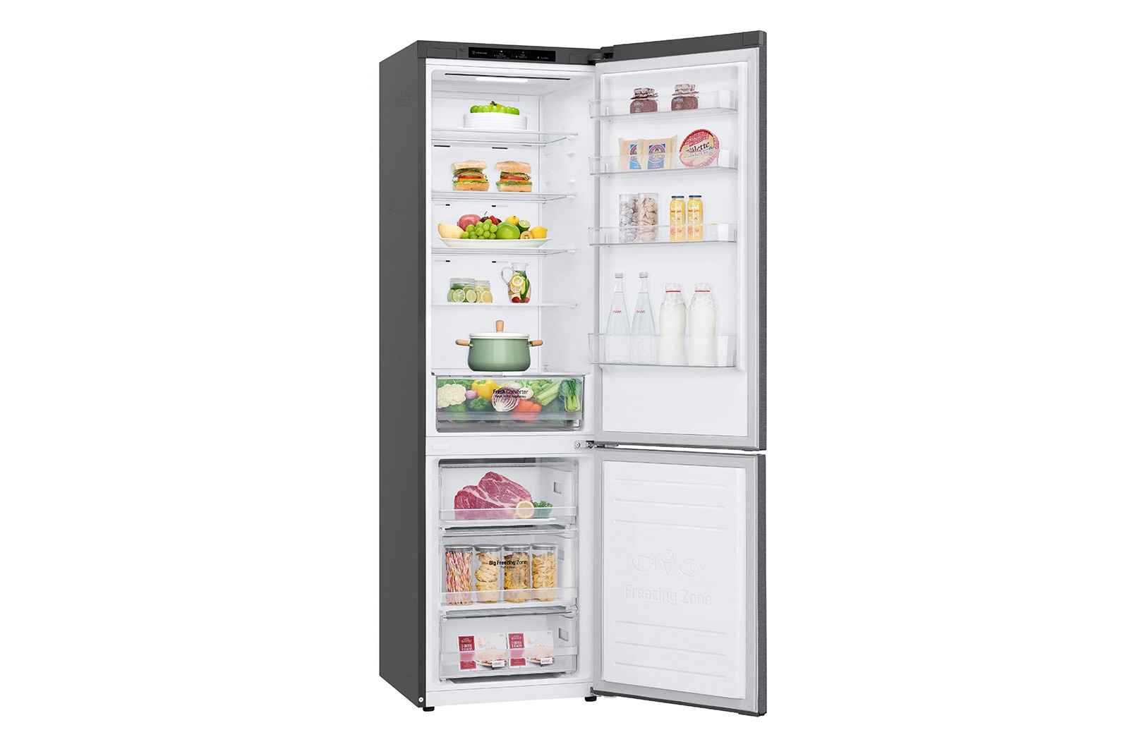 LG Altijd zuinig | D | Door Cooling+ | 384L inhoud | Total no frost | Inverter Linear Compressor | Groter koel & vriesvak | 36dB – Stilste koelkast, GBP62DSSFR