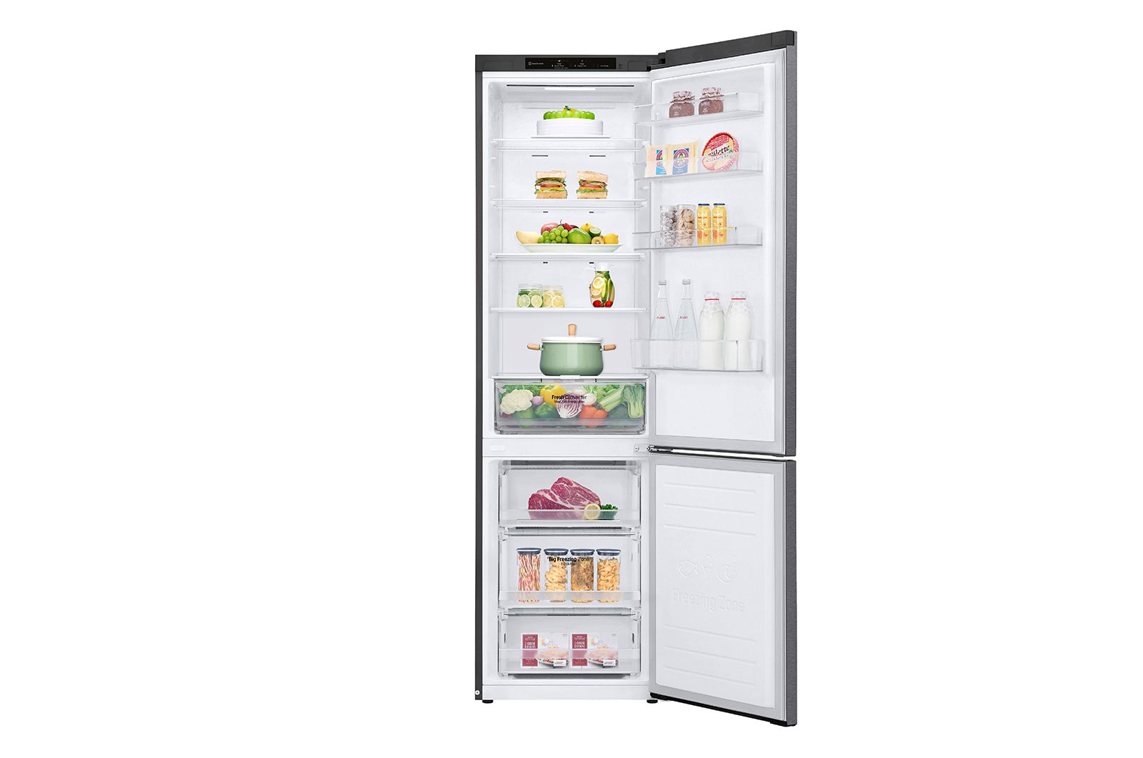 LG Door Cooling+ - Door en door koel | 384L inhoud | Smart Inverter Compressor, GBP62DSSGR