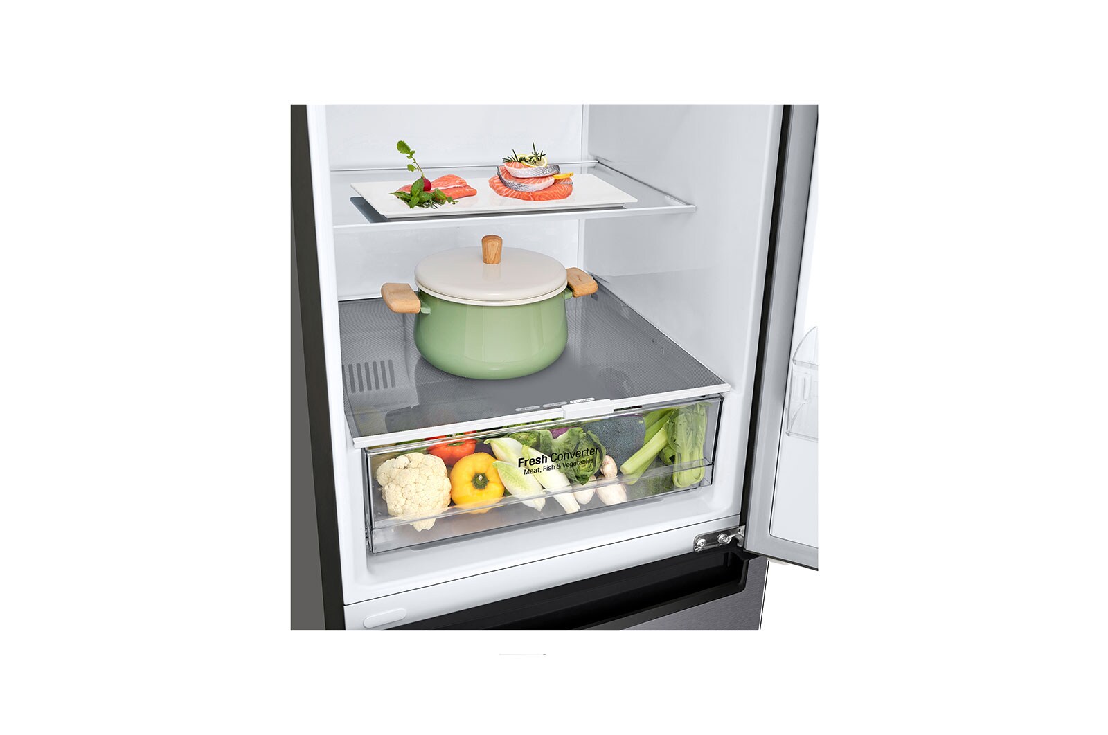 LG Door Cooling+ - Door en door koel | 384L inhoud | Smart Inverter Compressor, GBP62DSSGR