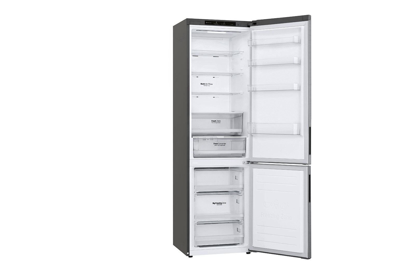 LG 384L inhoud | DoorCooling+™ | FRESHConverter™ | Inverter Linear Compressor, GBP62PZNCC