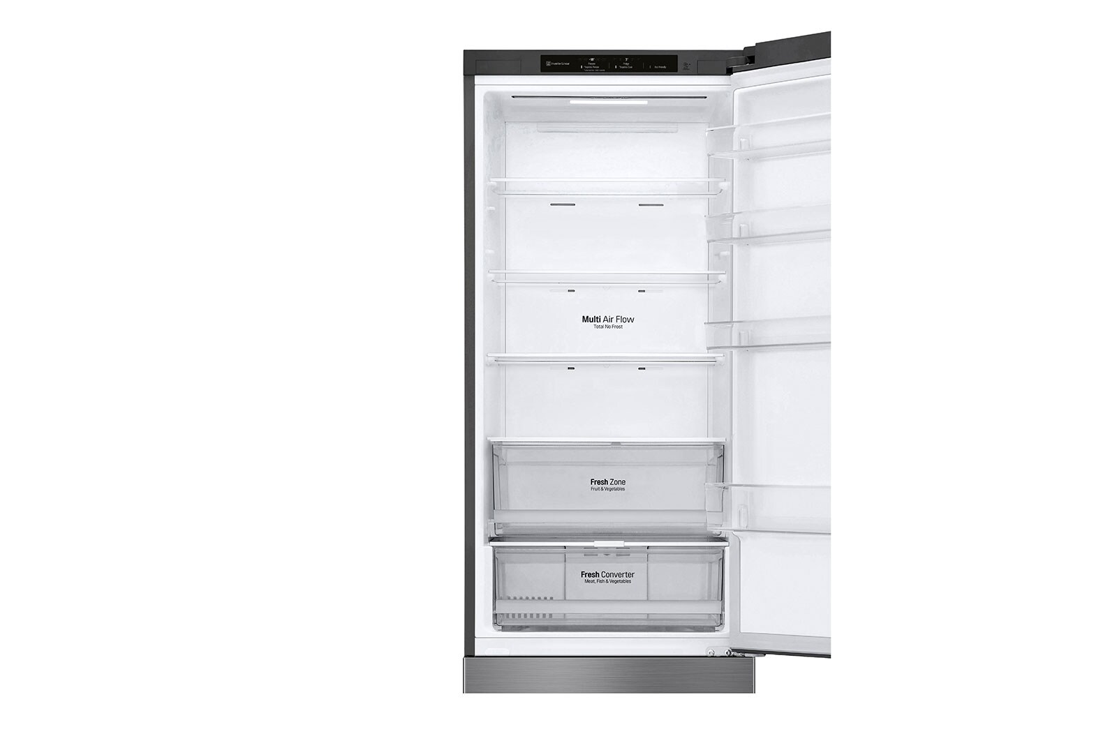 LG 384L inhoud | DoorCooling+™ | FRESHConverter™ | Inverter Linear Compressor, GBP62PZNCC
