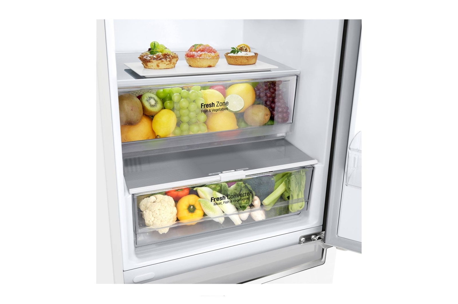 LG Altijd zuinig | D | Door Cooling+ | 384L inhoud | Total no frost | Inverter Linear Compressor | Groter koel & vriesvak | 36dB – Stilste koelkast, GBP62SWNFN