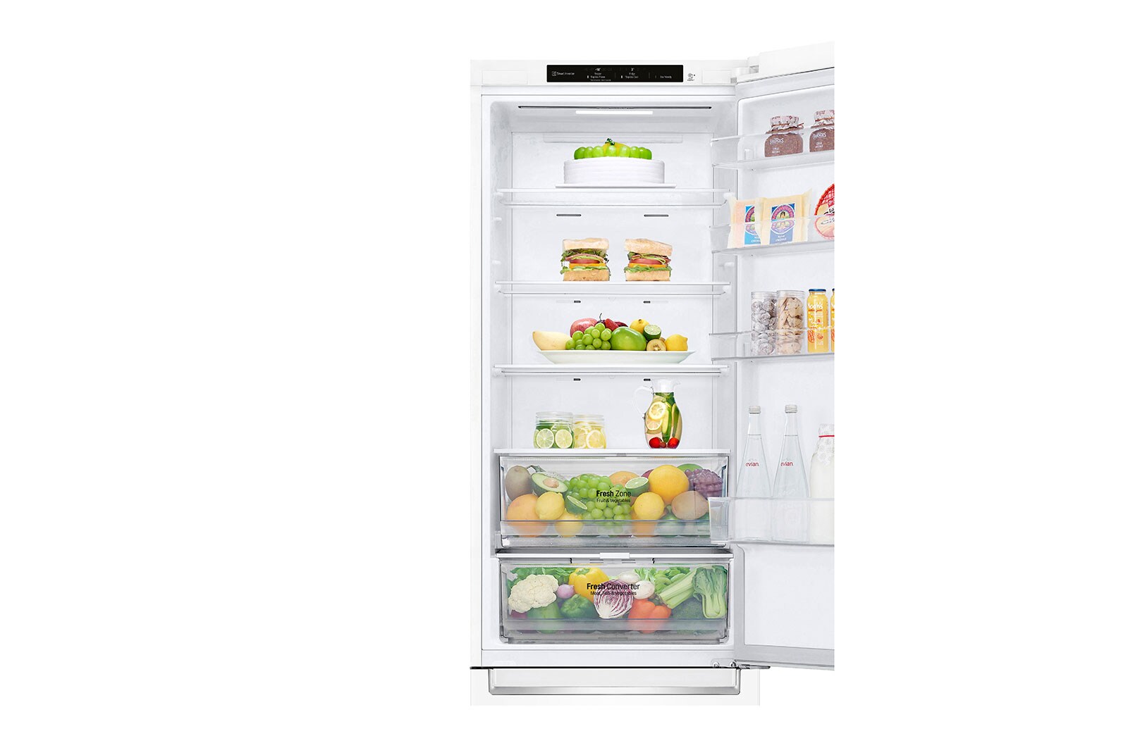 LG Door Cooling+ - Door en door koel | 384L inhoud | Smart Inverter Compressor, GBP62SWNGN
