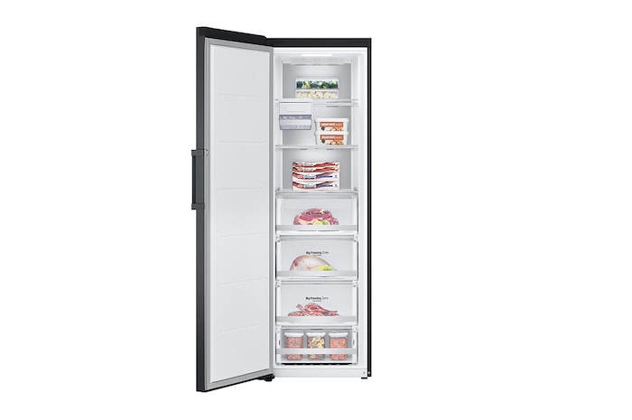 LG 324L Vriezer vrijstaand Antraciet | Total No Frost | Multi Air Flow | Inverter Linear Compressor, GFM61MCCSF