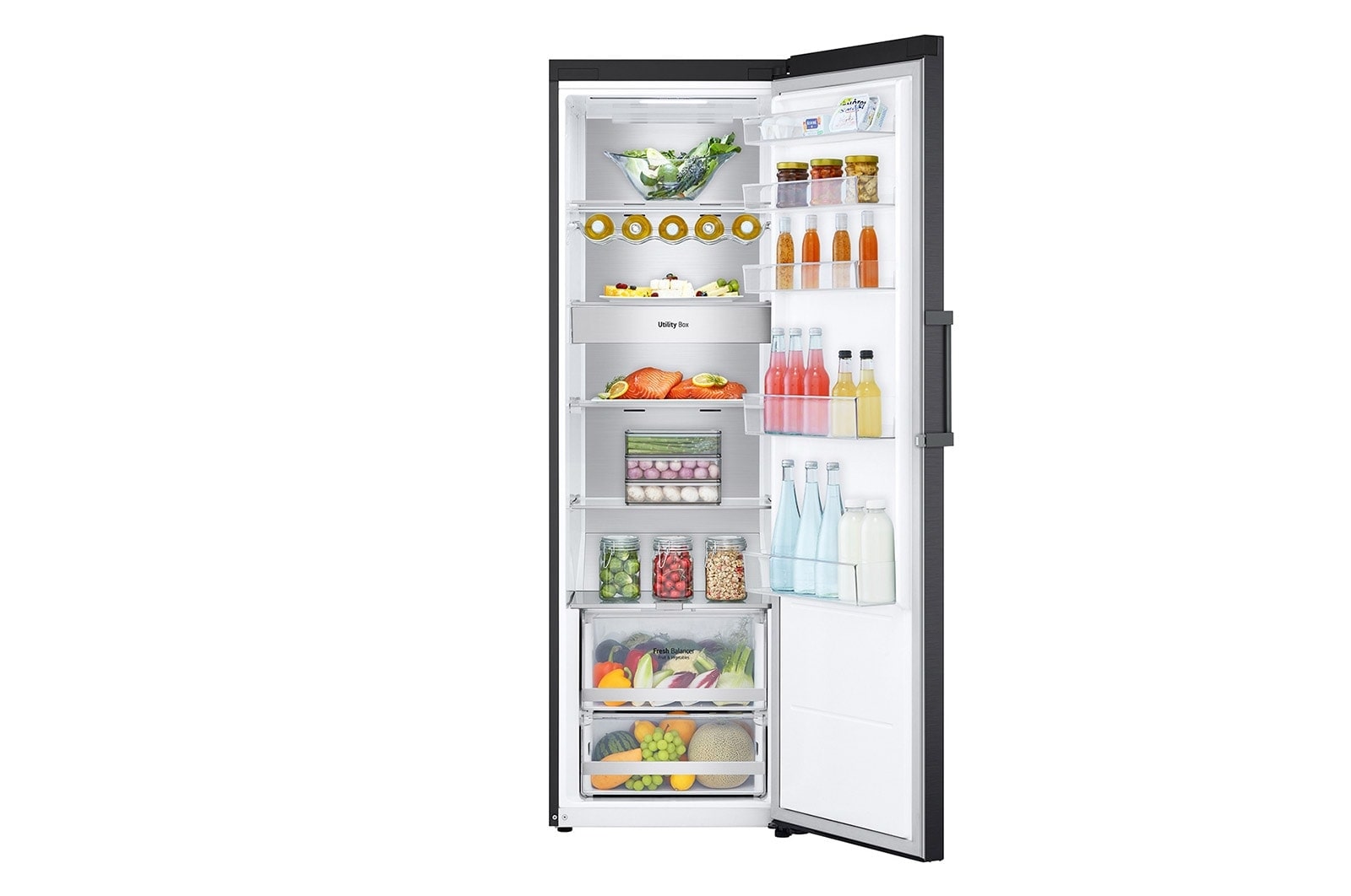 LG 386L Koelkast vrijstaand Antraciet | DoorCooling+™ | LinearCooling™ | FRESHBalancer™, GLM71MCCSF
