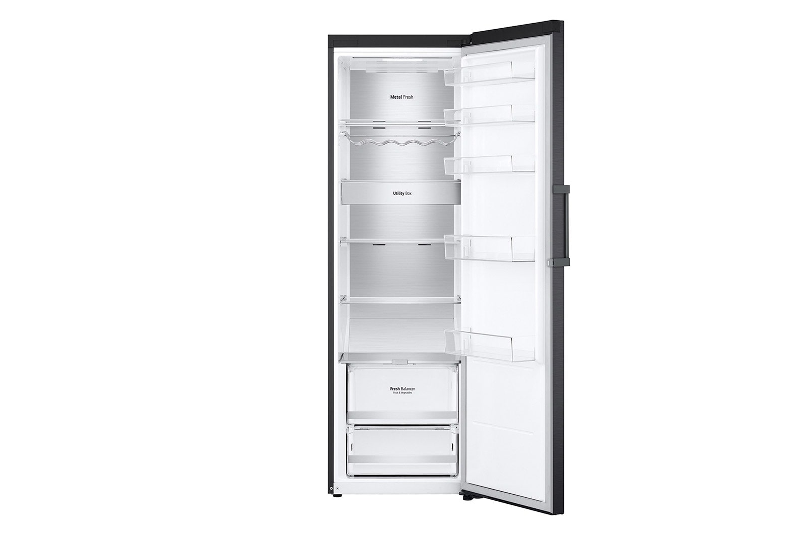 LG 386L Koelkast vrijstaand Antraciet | DoorCooling+™ | LinearCooling™ | FRESHBalancer™, GLM71MCCSF