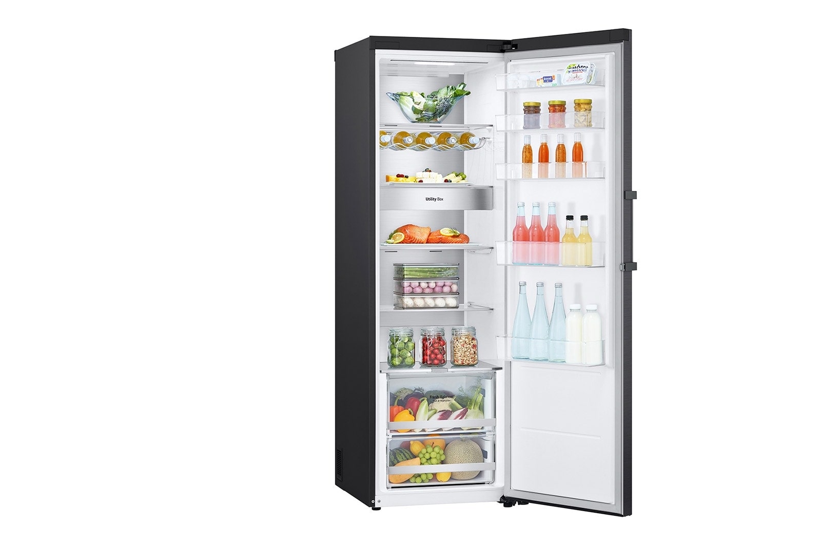 LG 386L Koelkast vrijstaand Antraciet | DoorCooling+™ | LinearCooling™ | FRESHBalancer™, GLM71MCCSF