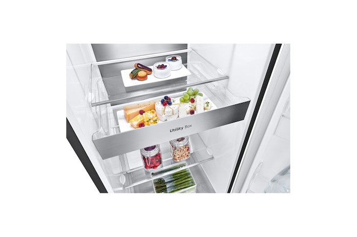 LG 386L Koelkast vrijstaand Antraciet | DoorCooling+™ | LinearCooling™ | FRESHBalancer™, GLM71MCCSF