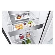 LG 386L Koelkast vrijstaand Antraciet | DoorCooling+™ | LinearCooling™ | FRESHBalancer™, GLM71MCCSF