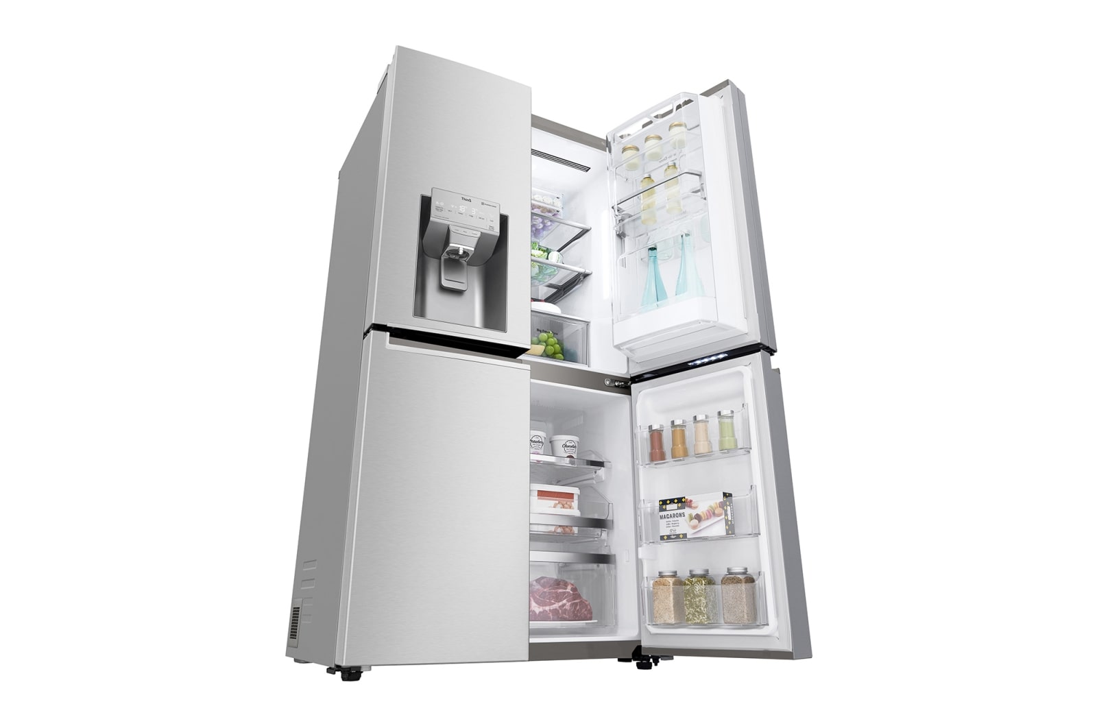 LG 638L inhoud | Door-in-Door™ | DoorCooling+™| Water- en ijsdispenser met UVnano™ | Total No Frost | Inverter Linear Compressor, GMJ945NS9F