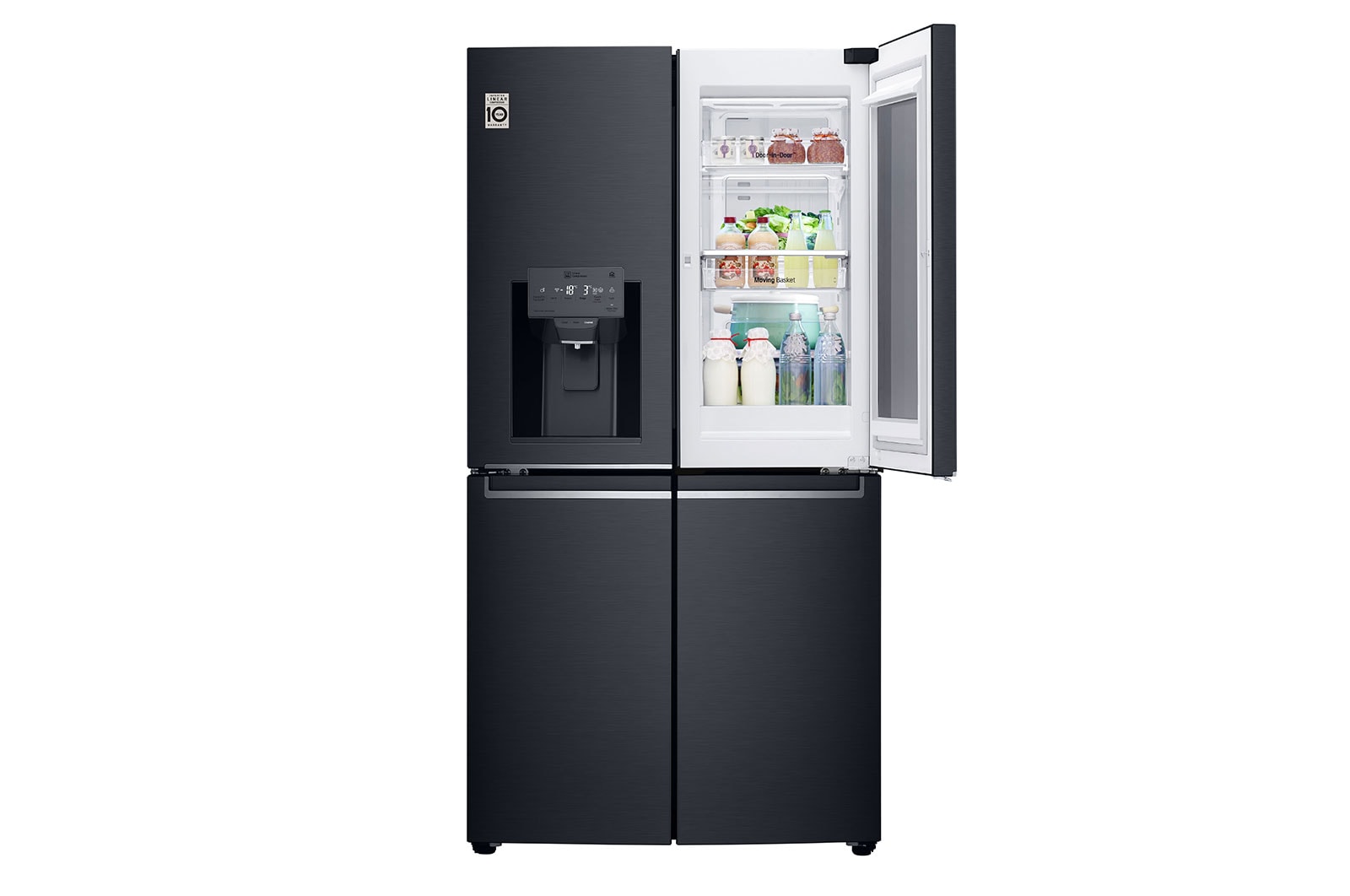 LG Knock. Knock. Keep it cool! | InstaView™ Door-in-Door™ | Amerikaanse koelkast | Multi-Door | Total No Frost | Inverter Linear Compressor | Extra koel- en vriesruimte, GMK9331MT