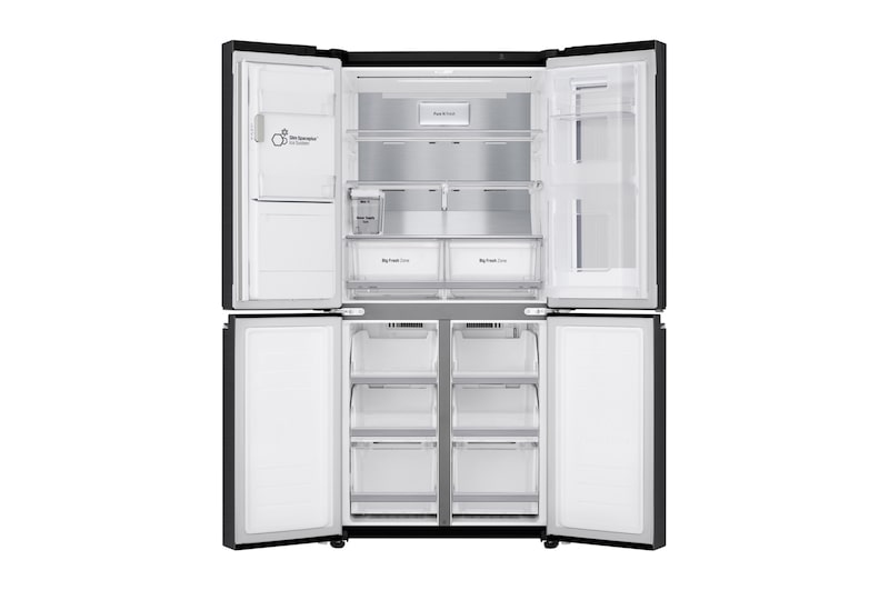 LG 508L inhoud | InstaView™ Door-in-Door™  | DoorCooling+™ | Water- en ijsdispenser met UVnano™ | Inverter Linear Compressor, GMX844MCBF