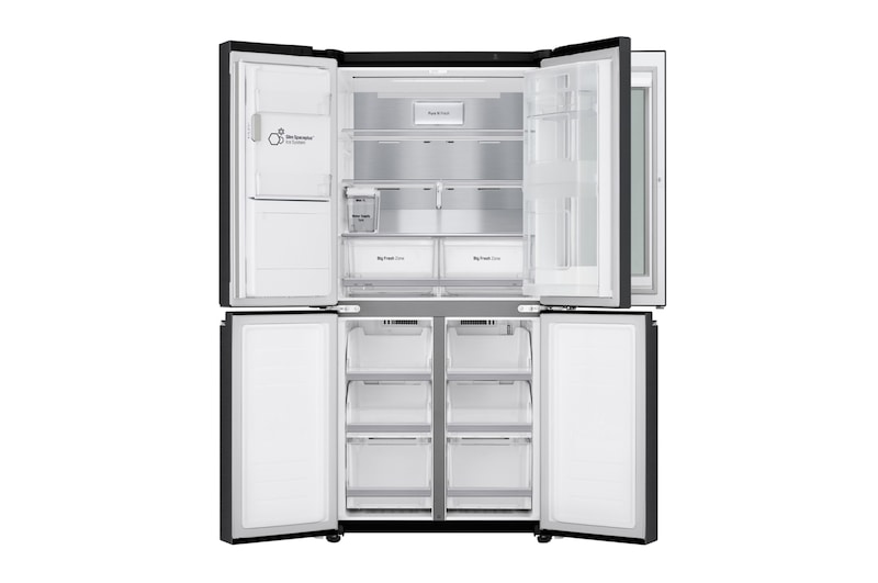 LG 508L inhoud | InstaView™ Door-in-Door™  | DoorCooling+™ | Water- en ijsdispenser met UVnano™ | Inverter Linear Compressor, GMX844MCBF