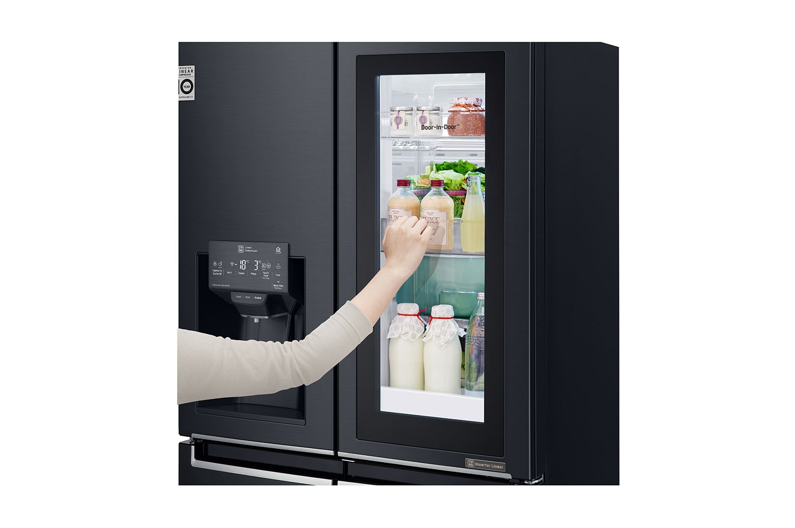 LG Smal design| 508L inhoud | InstaView™ Door-in-Door™ | DoorCooling+™ | Total No Frost | Inverter Linear Compressor, GMX844MCKV