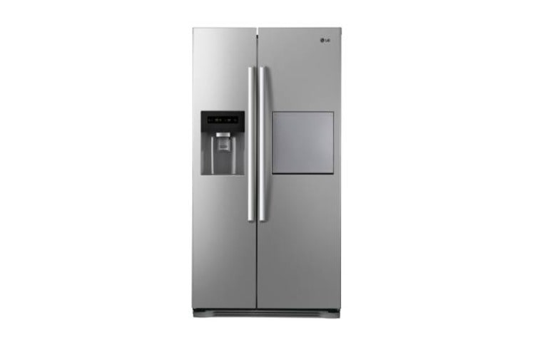 Vooraanzicht van Altijd zuinig, Beste koelprestatie, Total no Frost, Langdurige versheid - multi-airflow, 10 jaar garantie op de linear compressor GS3159PVAV