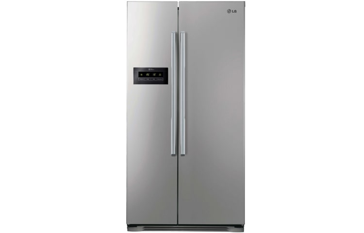 Vooraanzicht van Altijd zuinig, Extra koelruimte, Beste koelprestatie, Total no Frost, Langdurige versheid, 10 jaar garantie op de linear compressor GS3159PVJV