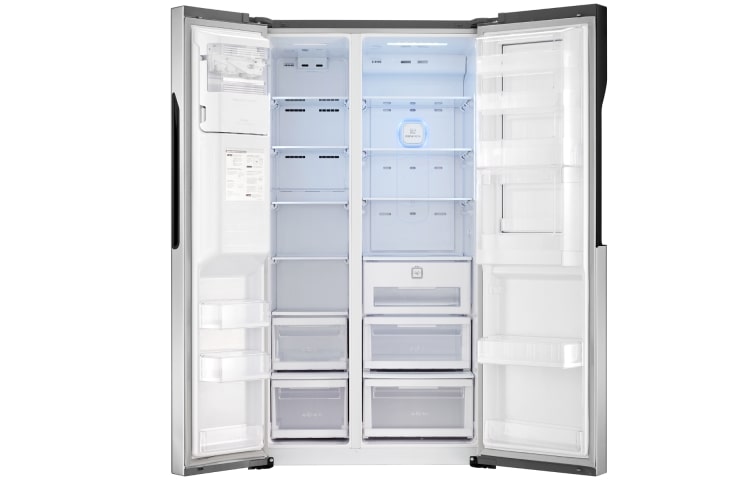 LG Altijd zuinig | Perfecte zorg voor je producten | Eenvoudig bij de meest gebruikte producten via de door-in-door | Geen ijs- en condensvorming met Total no Frost | 10 jaar garantie op de motor | Water en ijsdispenser, GS9366NSAZ