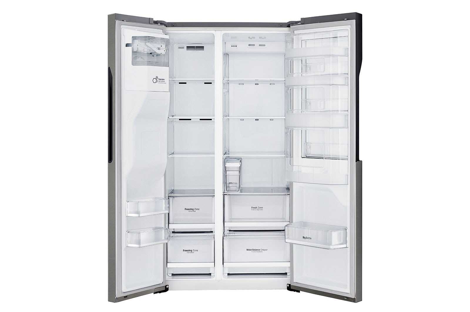 LG 606L inhoud | Door-in-Door™ | Water- en ijsdispenser | Moist Balance Crisper™ | Total No Frost | Inverter Linear Compressor , GSJ361DIDV