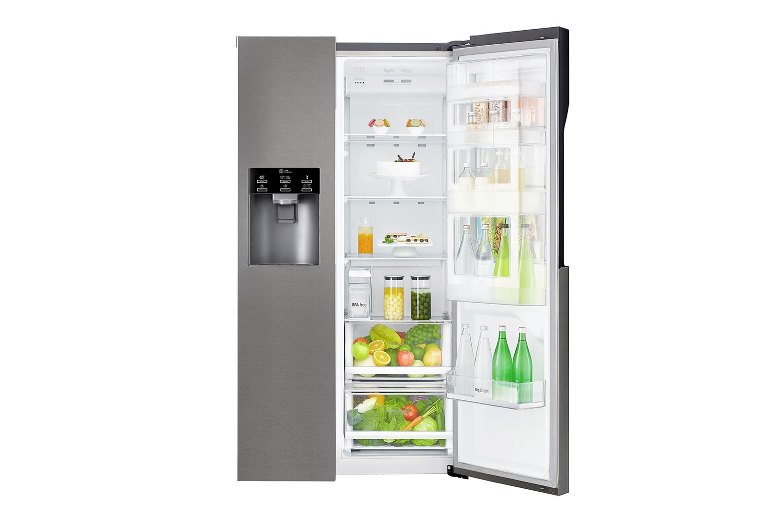 LG 606L inhoud | Door-in-Door™ | Water- en ijsdispenser | Moist Balance Crisper™ | Total No Frost | Inverter Linear Compressor , GSJ361DIDV