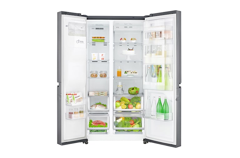 LG 625L inhoud | Door-in-Door® | Moist Balance Crisper™ | Total No Frost | Water- & ijsdispenser | Inverter Linear Compressor, GSJ470DIDV