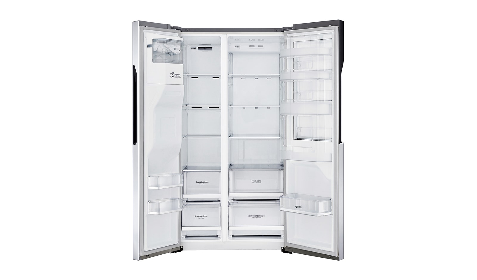 LG 606L inhoud | Door-in-Door® | Extra koel- en vriesruimte | Total no Frost | Water & ijsdispenser | Inverter Linear Compressor, GSJ560PZXV