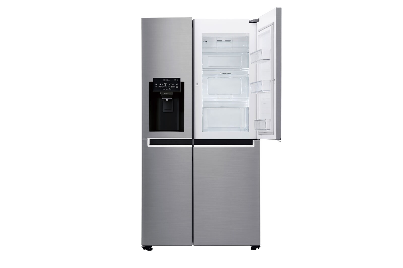 LG 625L inhoud | Door-in-Door® | Extra koel- en vriesruimte | Total no Frost | Water & ijsdispenser | Inverter Linear Compressor, GSJ761PZUZ