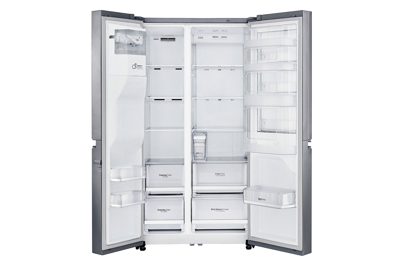 LG 625L inhoud | Door-in-Door® | Extra koel- en vriesruimte | Total no Frost | Water & ijsdispenser | Inverter Linear Compressor, GSJ761PZUZ