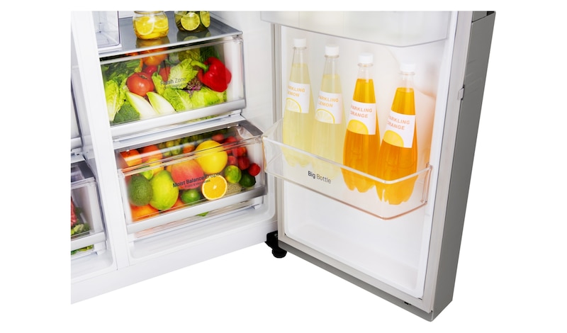 LG Altijd zuinig A+ |  Door-in-Door® | Extra koel- en vriesruimte | Total no Frost | Inverter Linear Compressor incl. 10 jaar garantie., GSJ960PZBV