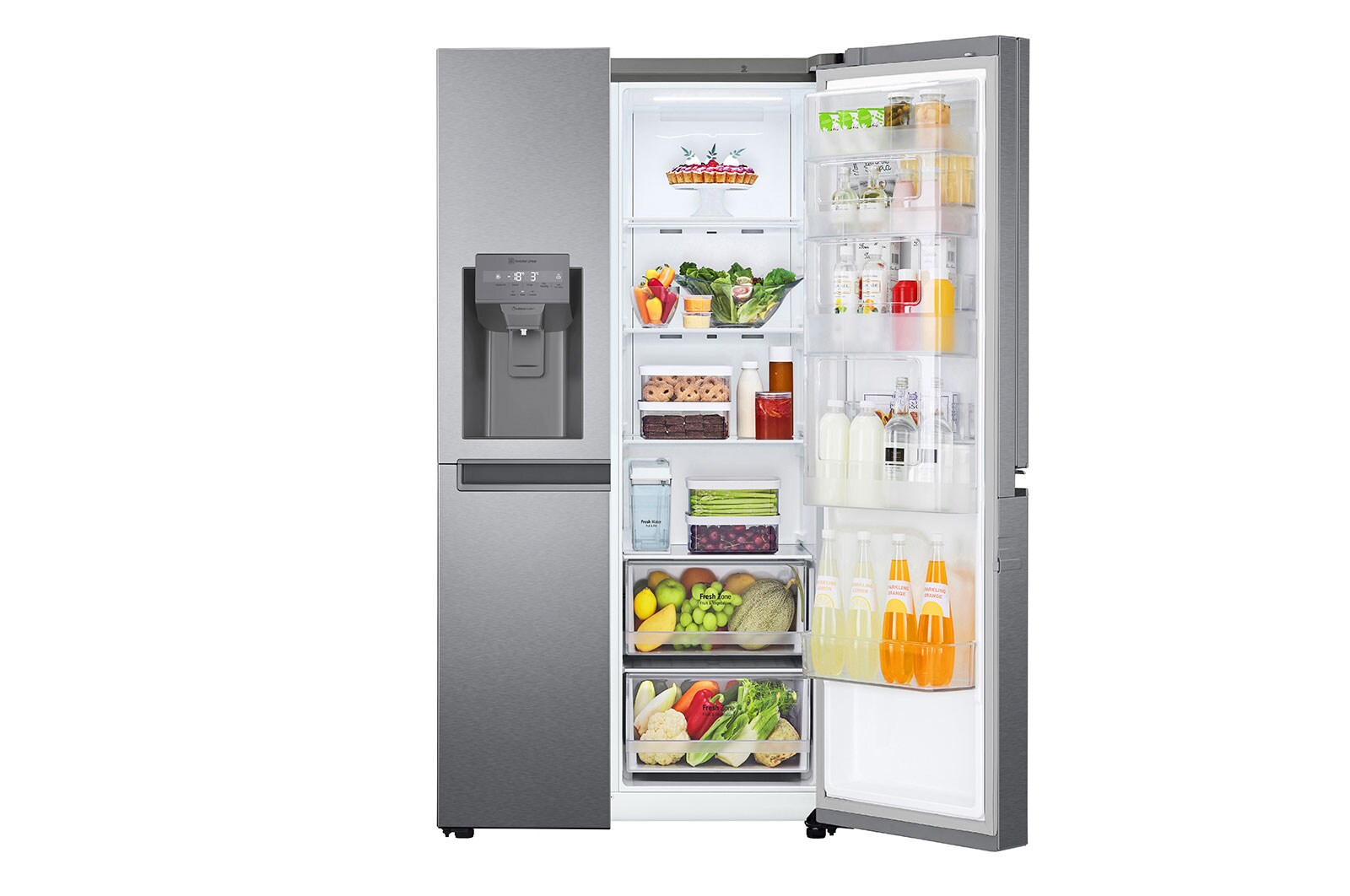 LG 634L inhoud | Door-in-Door™ | Water- en ijsdispenser| Total No Frost | Inverter Linear Compressor, GSJV31DSXE