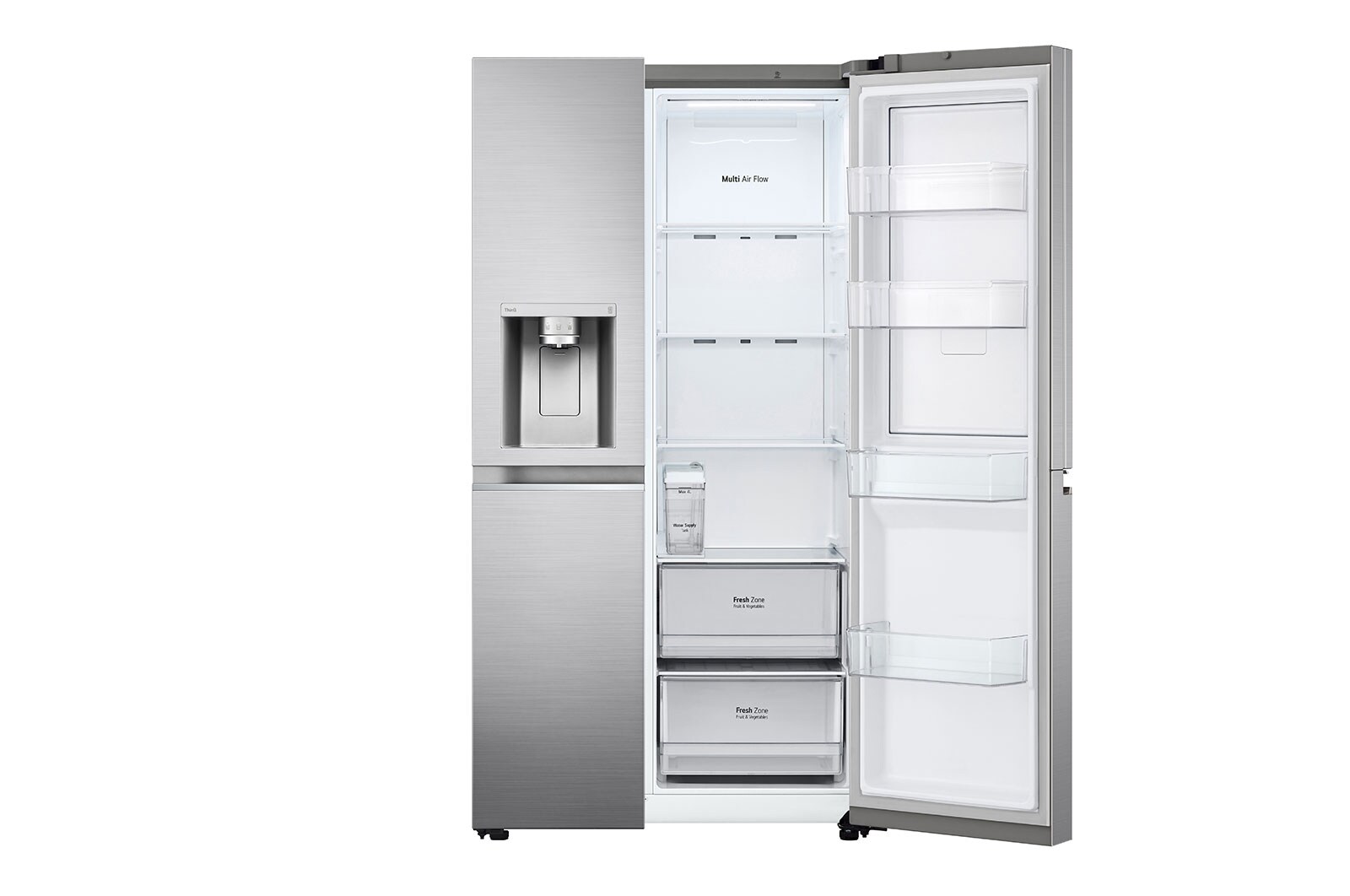 LG 635L inhoud | DoorCooling+™ | Door-in-Door™ | Water- & ijsdispenser | Total No Frost | Inverter Linear Compressor, GSJV71PZTE