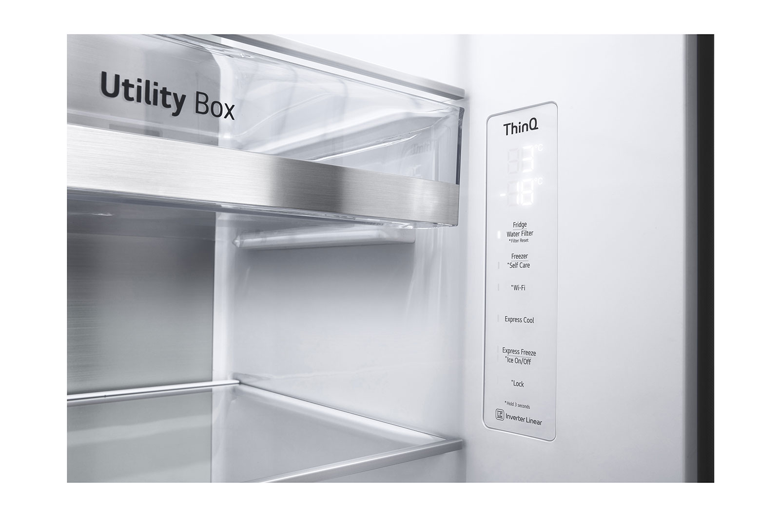 LG 635L inhoud | DoorCooling+™ | Door-in-Door™ | Water- en ijsdispenser met UVnano™ | Total No Frost | Inverter Linear Compressor, GSJV90BSAE