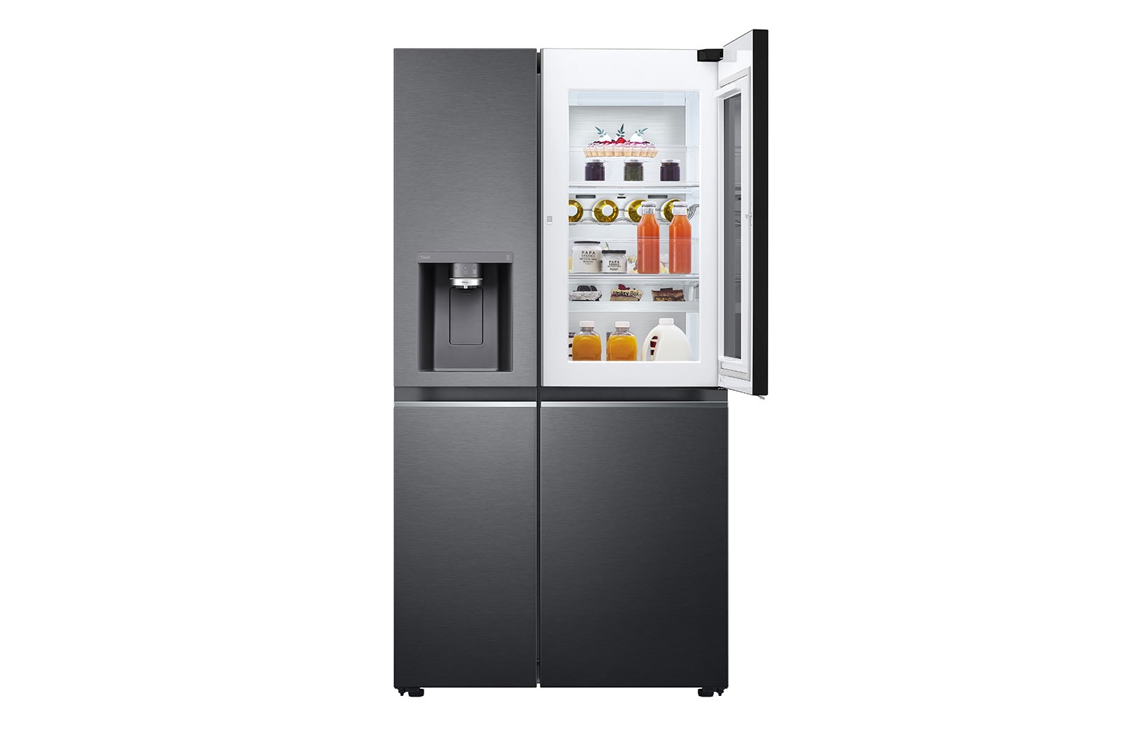 LG 635L inhoud | InstaView™ Door-in-Door™ | DoorCooling+™ | Water- en ijsdispenser met UVnano™ | Total No Frost | Inverter Linear Compressor, GSXV91MCAE