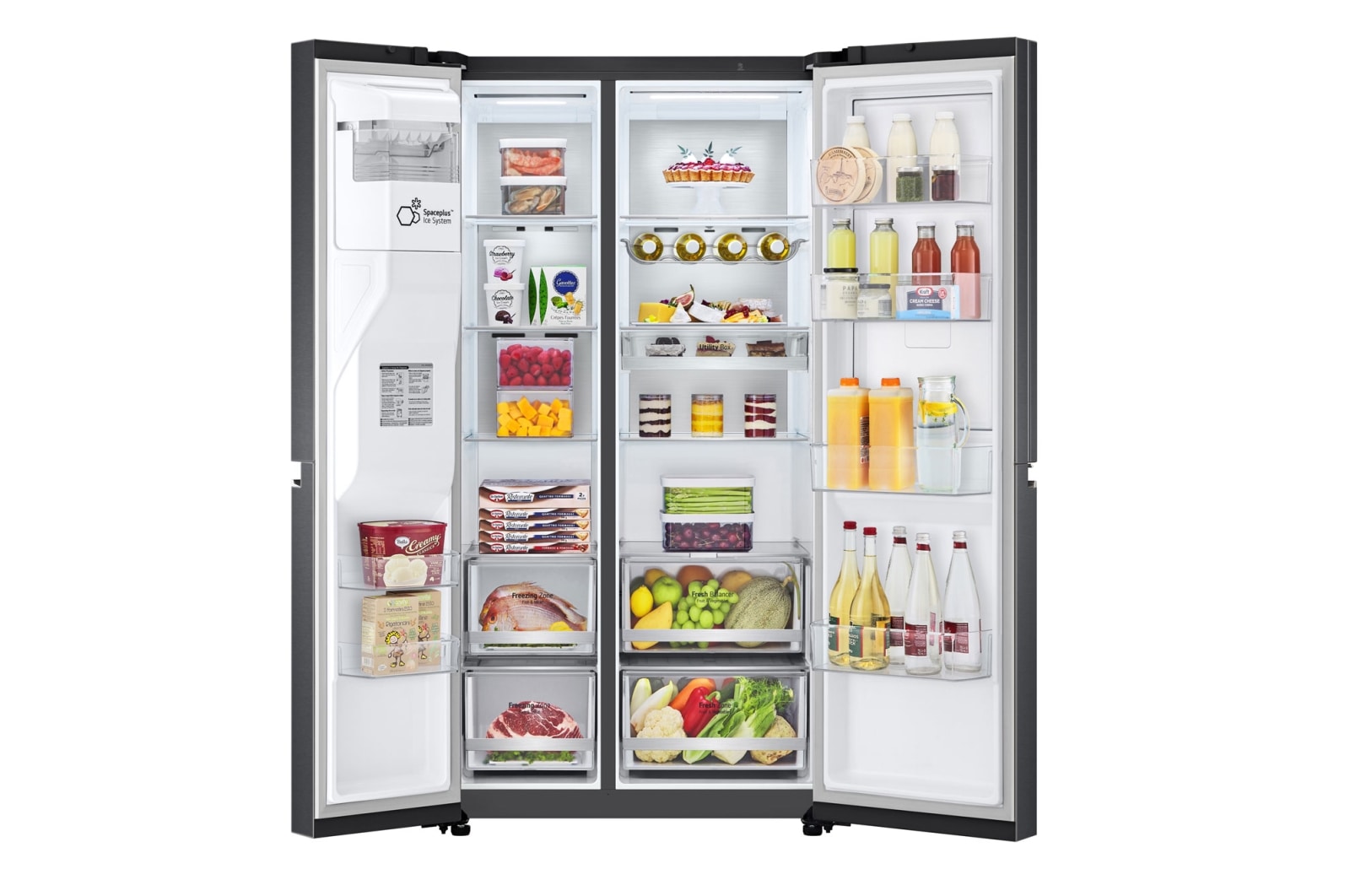 LG 635L inhoud | Door-in-Door™ | DoorCooling+™ | Water- en ijsdispenser met UVnano™ | Total No Frost | Inverter Linear Compressor, GSJV90MCAE