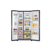 LG 635L inhoud | Door-in-Door™ | DoorCooling+™ | Water- en ijsdispenser met UVnano™ | Total No Frost | Inverter Linear Compressor, GSJV90MCAE