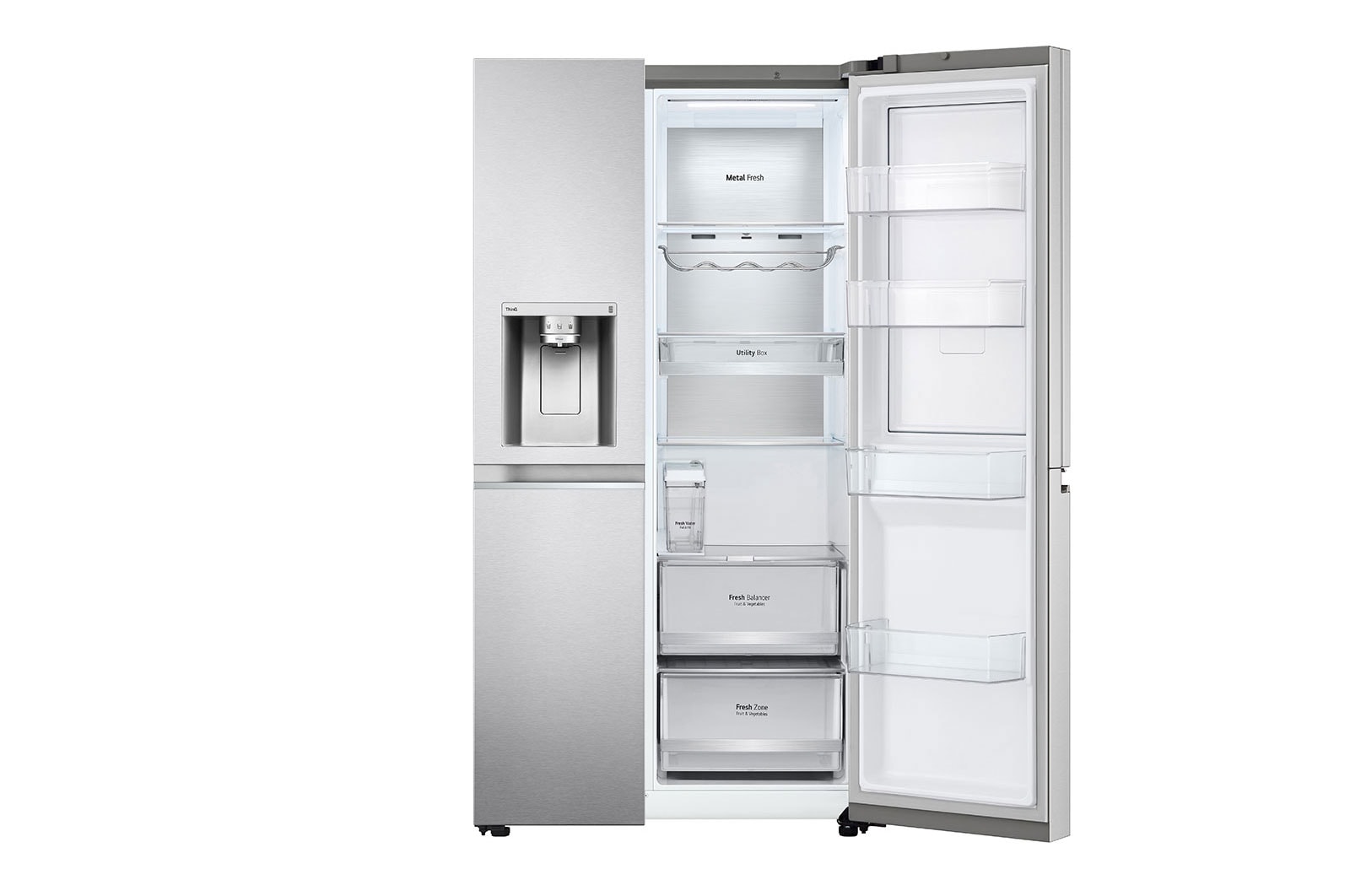 LG 635L inhoud | DoorCooling+™ | Door-in-Door™ | Water- en ijsdispenser met UVnano™ | Total No Frost | Inverter Linear Compressor, GSJV91BSAE